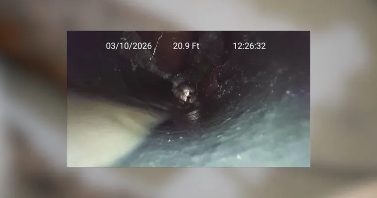 Sewer camera monitor showing the inside of a drain line for Commercial Drain Cleaning in Tolleson, AZ