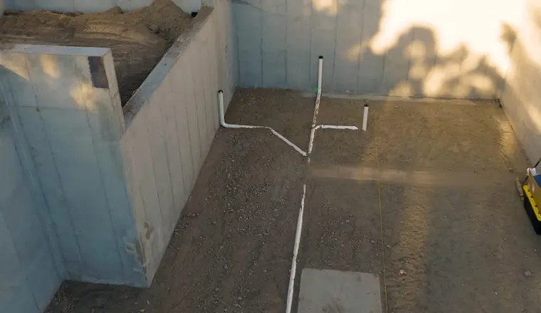 Under-slab plumbing repair area with concrete or soil opened for Slab Leak Detection and Repair in Tolleson, AZ The repair area is visible from a closer angle.